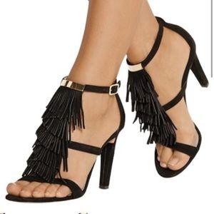 Chloé suede fringe heels